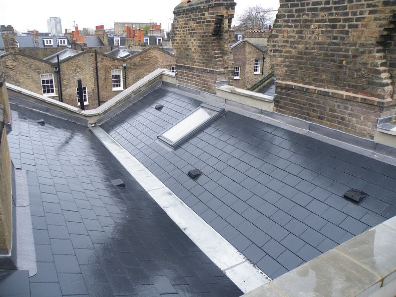 Gutter & downpipe-Galvanized steel gutter + waterproofing layer, with PVC downpipe