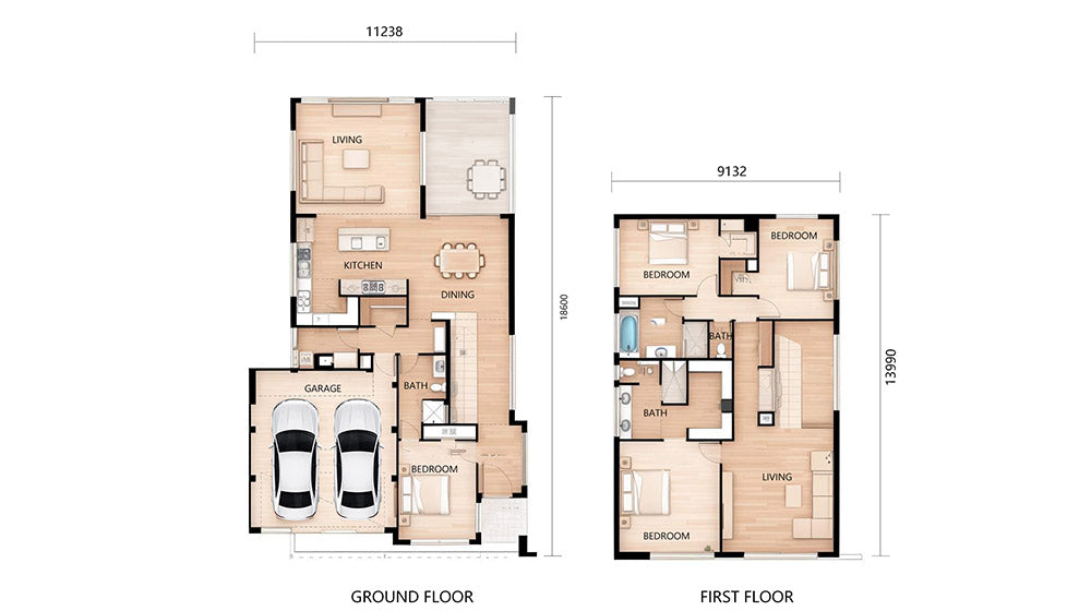 EN-1090 Light Steel Frame Homes for Prefabricated House Options Light Steel Villas Prefab Homes