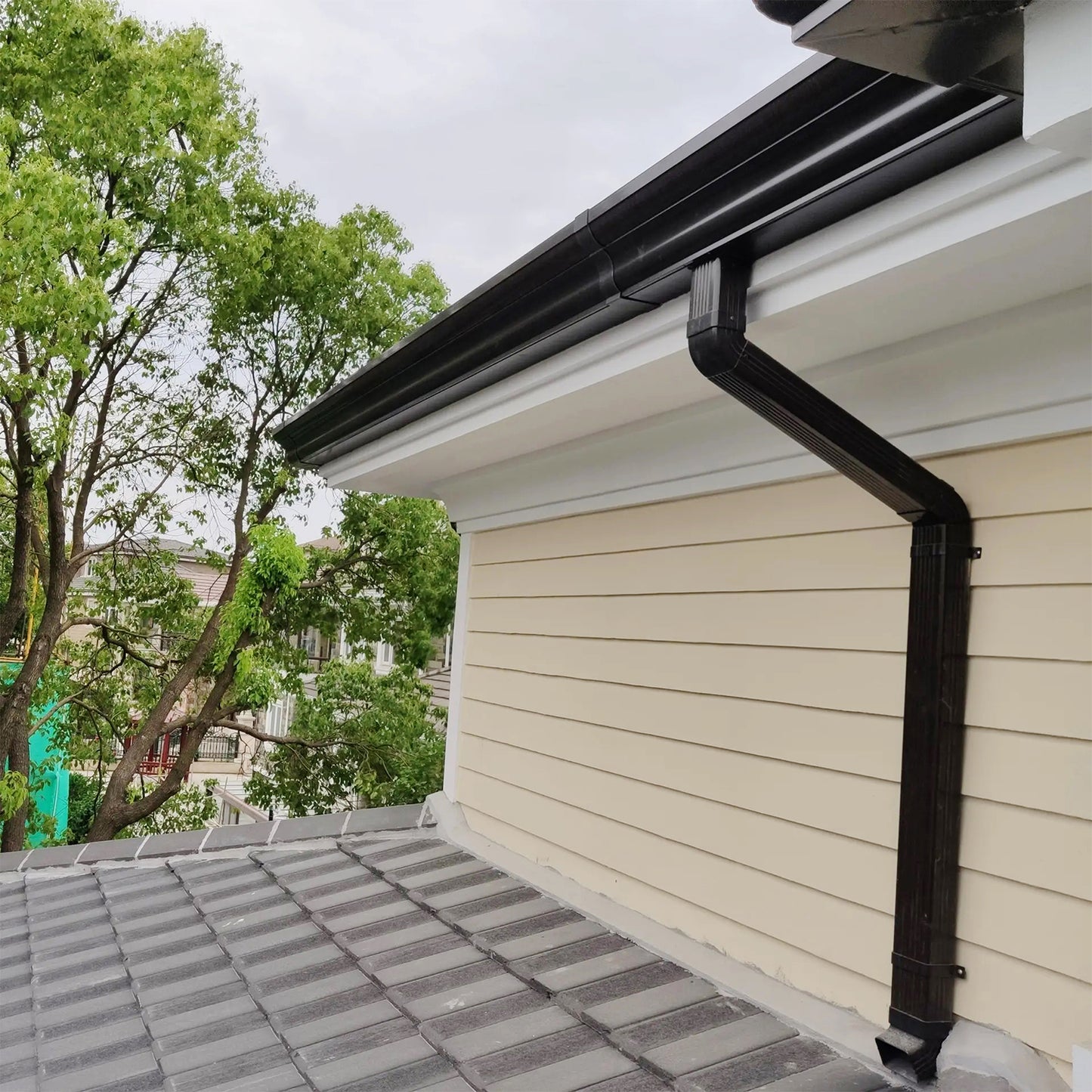 Gutter & downpipe-Aluminum gutter and downpipe (Optional Colors)