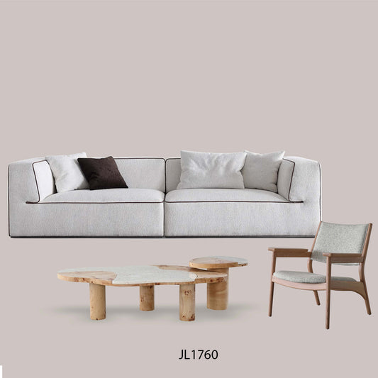 Luxury Sofa with Coffee Table Set Office Room Furniture Synthetic Leather Sofa Modular Modern