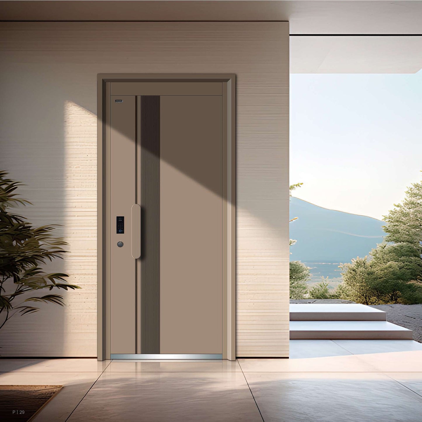 Steel security door