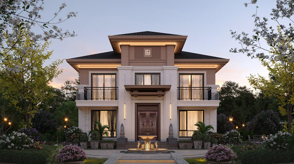 2025 New Design Luxury Prefab Steel Structure Residential Building Prefabricated Steel Building Lyon House