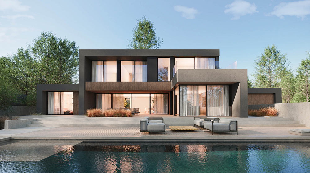 Prefab Modular home Luxury villa House Buildings with light gauge steel frame