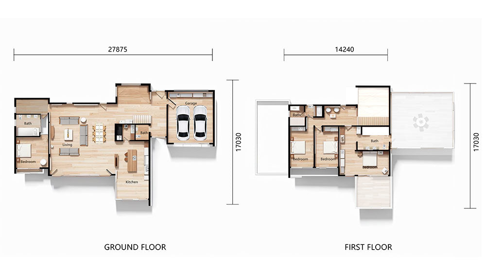 Prefab Modular home Luxury villa House Buildings with light gauge steel frame