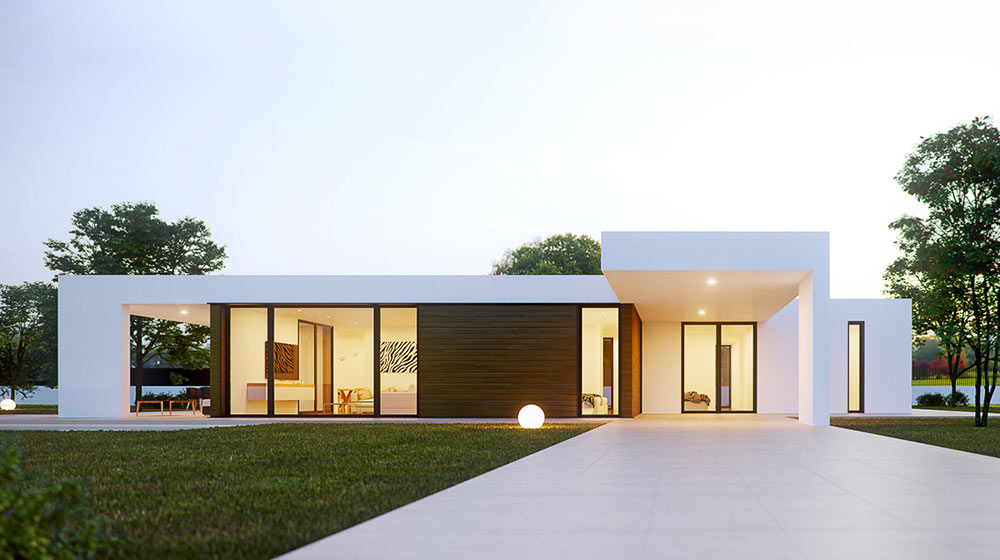 US/AS prefab metal buildings modular house kit 3 bedrooms single family home