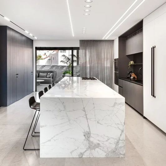 Kitchen Cabinet-Rock slab kitchen countertops sintered stone for prefab modular home