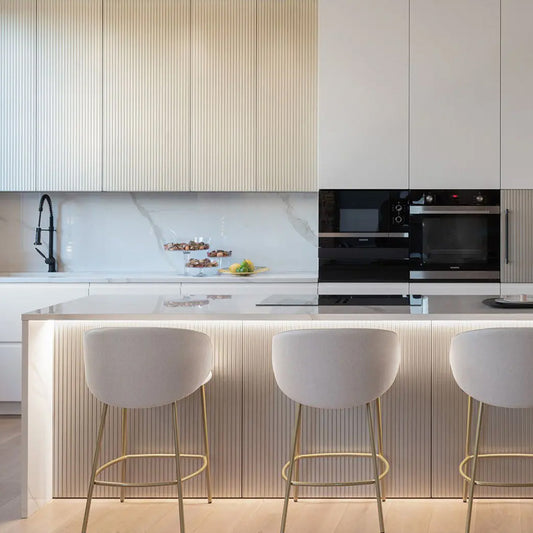 Kitchen Cabinet-Quartz stone kitchen countertops for prefab house