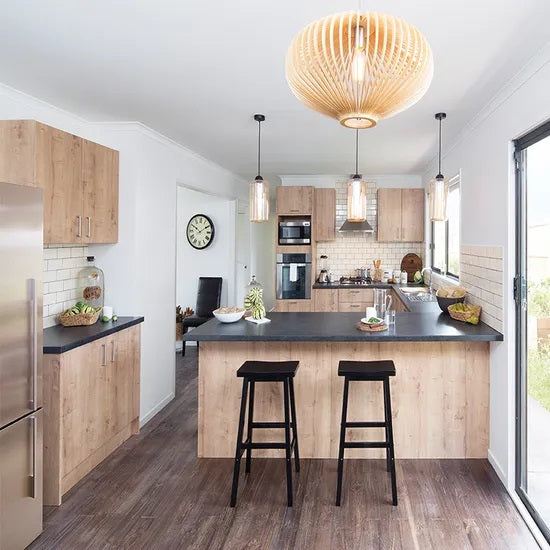 High-Quality Cabinet board without paint E0 Melamine veneer particle board Prefab Kitchen & Wardrobe