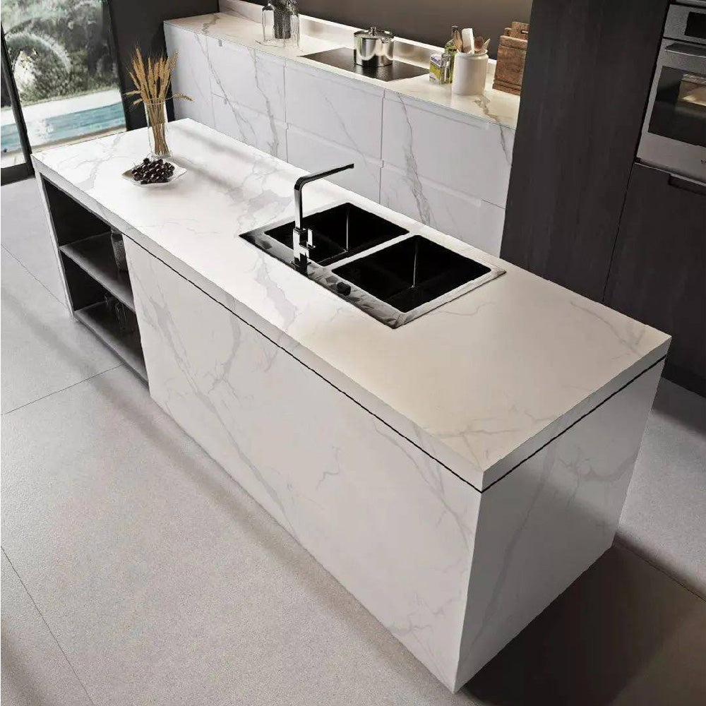 Kitchen Cabinet-Rock slab kitchen countertops sintered stone for prefab modular home