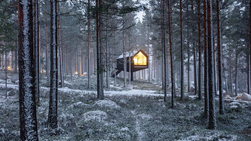 Luxury cabin prefab house wooden bungalow Snowden Cabin