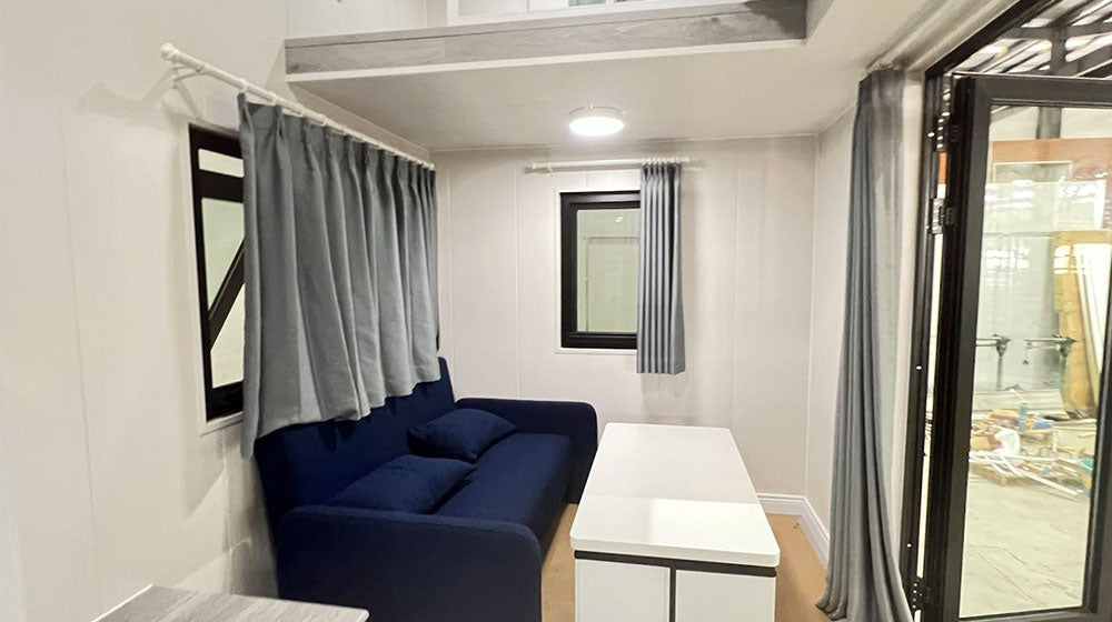 America Standard Prefab Steel Tiny House on Wheels: Modular Mobile Home Cider Box