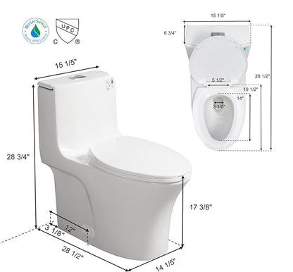 Bath Room-Toilet (US)  One Piece Ceramic Sanitary Toilets for Bathroom