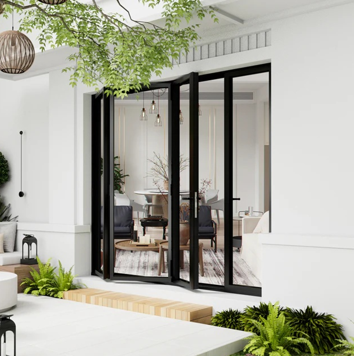 Windows-Alum. Double Glass Windows/Doors  for Modern Prefab & Modular Homes