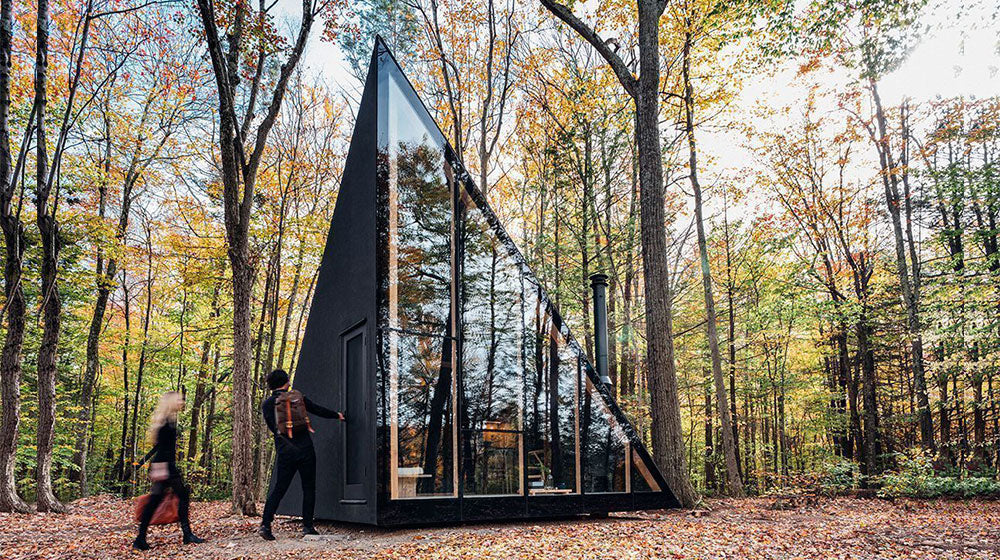 NS/AS standard Breezecabin: A Square A-Frame Built for Simple Living prefab house