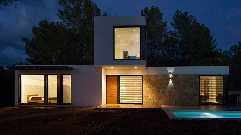 AS/NS Customized Prefab Building Villa House Light Steel Frame Villa Luxury