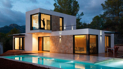 AS/NS Customized Prefab Building Villa House Light Steel Frame Villa Luxury