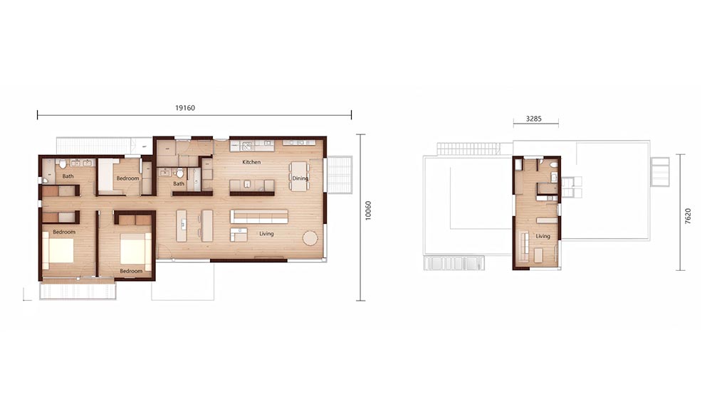 AS/NS Customized Prefab Building Villa House Light Steel Frame Villa Luxury