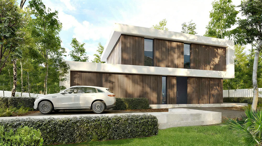 CE Certification Light stel frame prefab house luxury villa Teruel House with 4 Bedroom