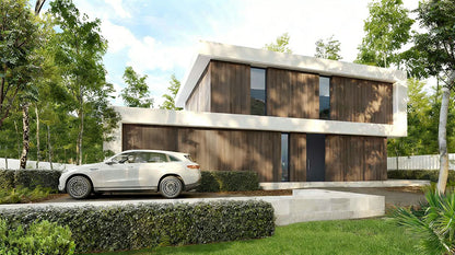 CE Certification Light stel frame prefab house luxury villa Teruel House with 4 Bedroom
