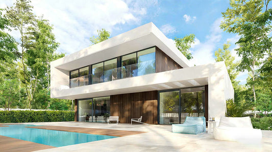 CE Certification Light stel frame prefab house luxury villa Teruel House with 4 Bedroom