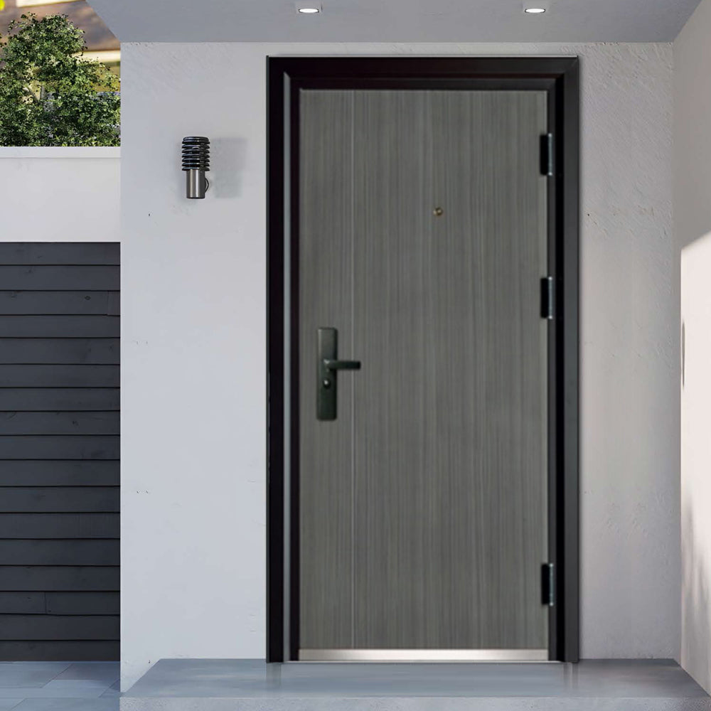 Exterior door-Steel security door for prefab luxury villa steel house kits