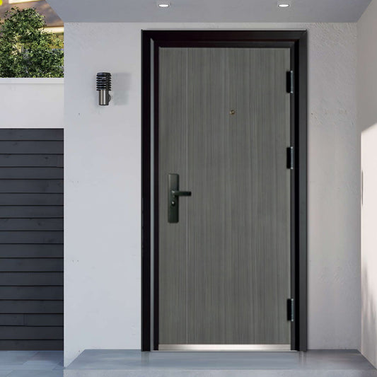 Exterior door-Steel security door for prefab luxury villa steel house kits