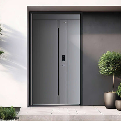 Exterior door-Steel security door for prefab luxury villa steel house kits