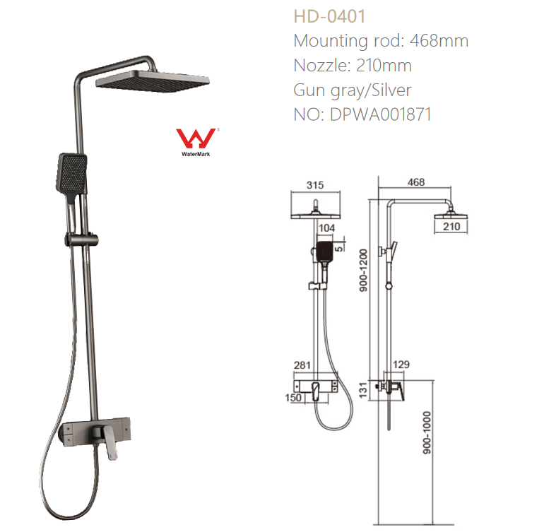 Bathroom shower faucet AS Water Mark Standard