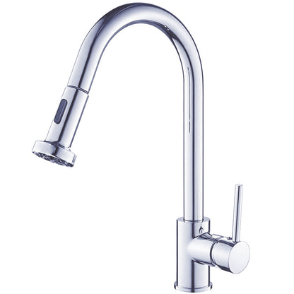 kitchen faucet All-Copper Kitchen Faucet Modern Hot Cold Dual
