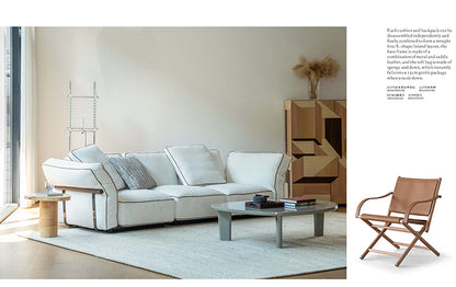 Luxury Sofa with Coffee Table Set Office Room Furniture Synthetic Leather Sofa Modular Modern