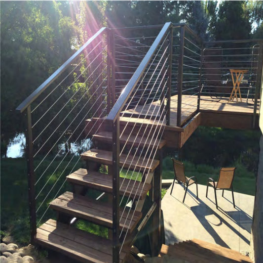 Metal railings | stairs & railing system for prefab luxury house Indoor and outdoor staircases