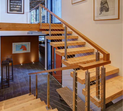 Metal railings | stairs & railing system for prefab luxury house Indoor and outdoor staircases