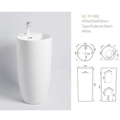 Bathroom Pedestal Basin for prefab house