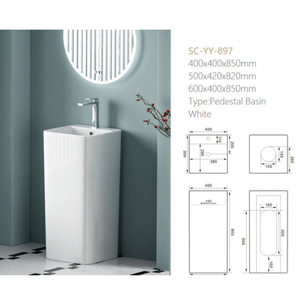 Bathroom Pedestal Basin for prefab house