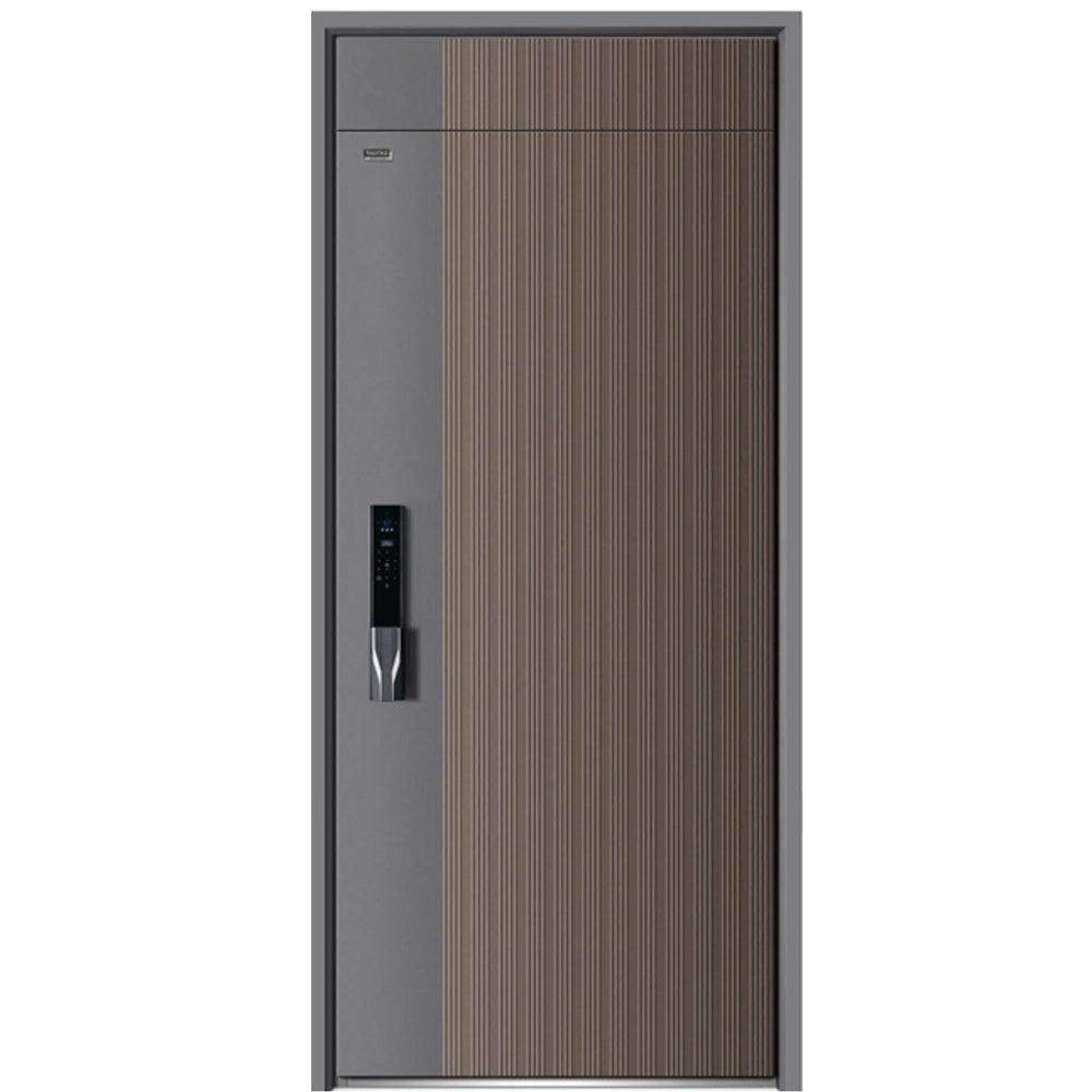 Exterior door-Steel security door for prefab luxury villa steel house kits