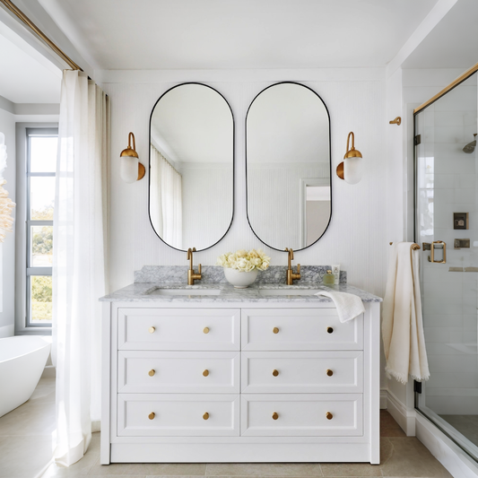 Bath-Freestanding luxury Vanity set Pedestal Basin