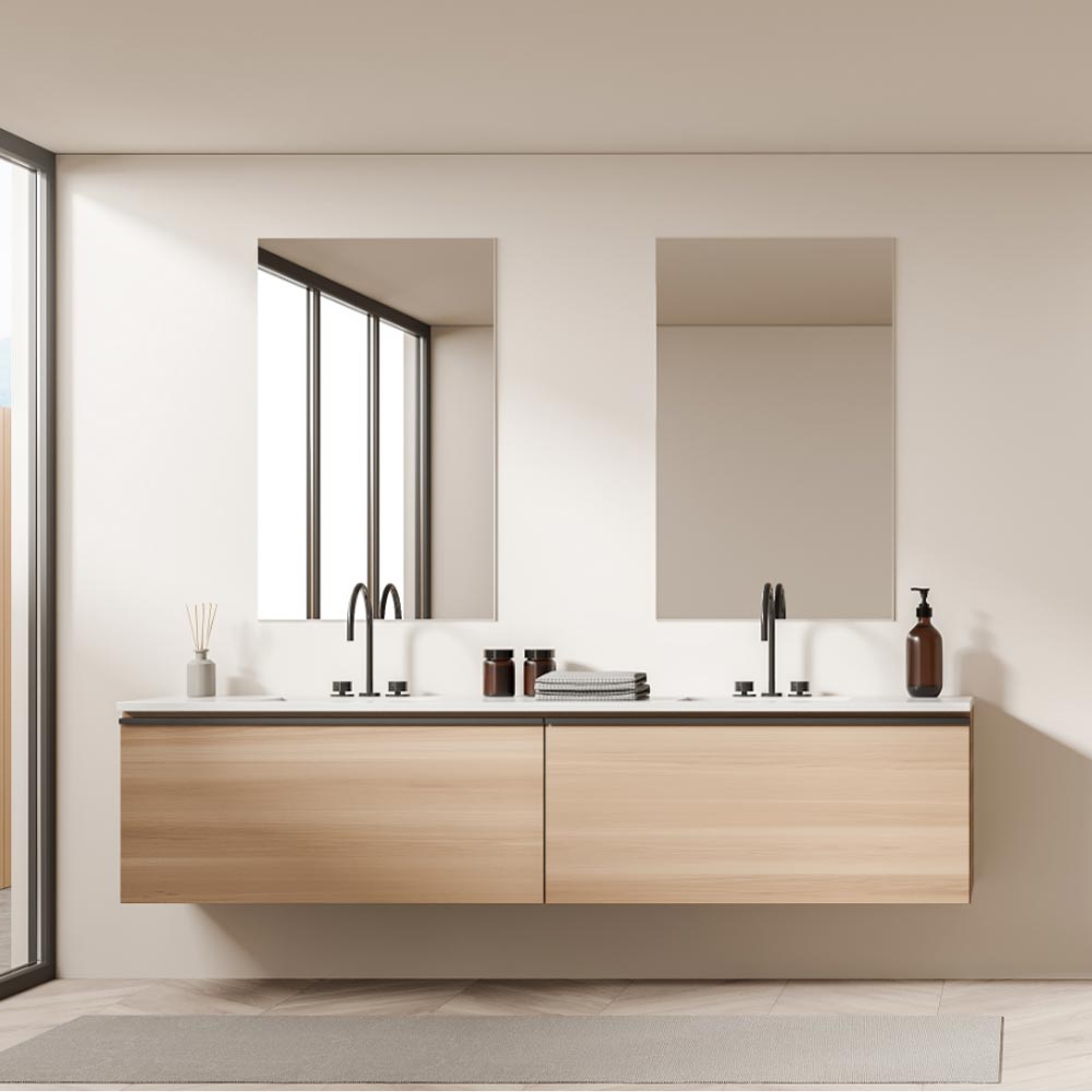 Bath-Freestanding luxury Vanity set Pedestal Basin