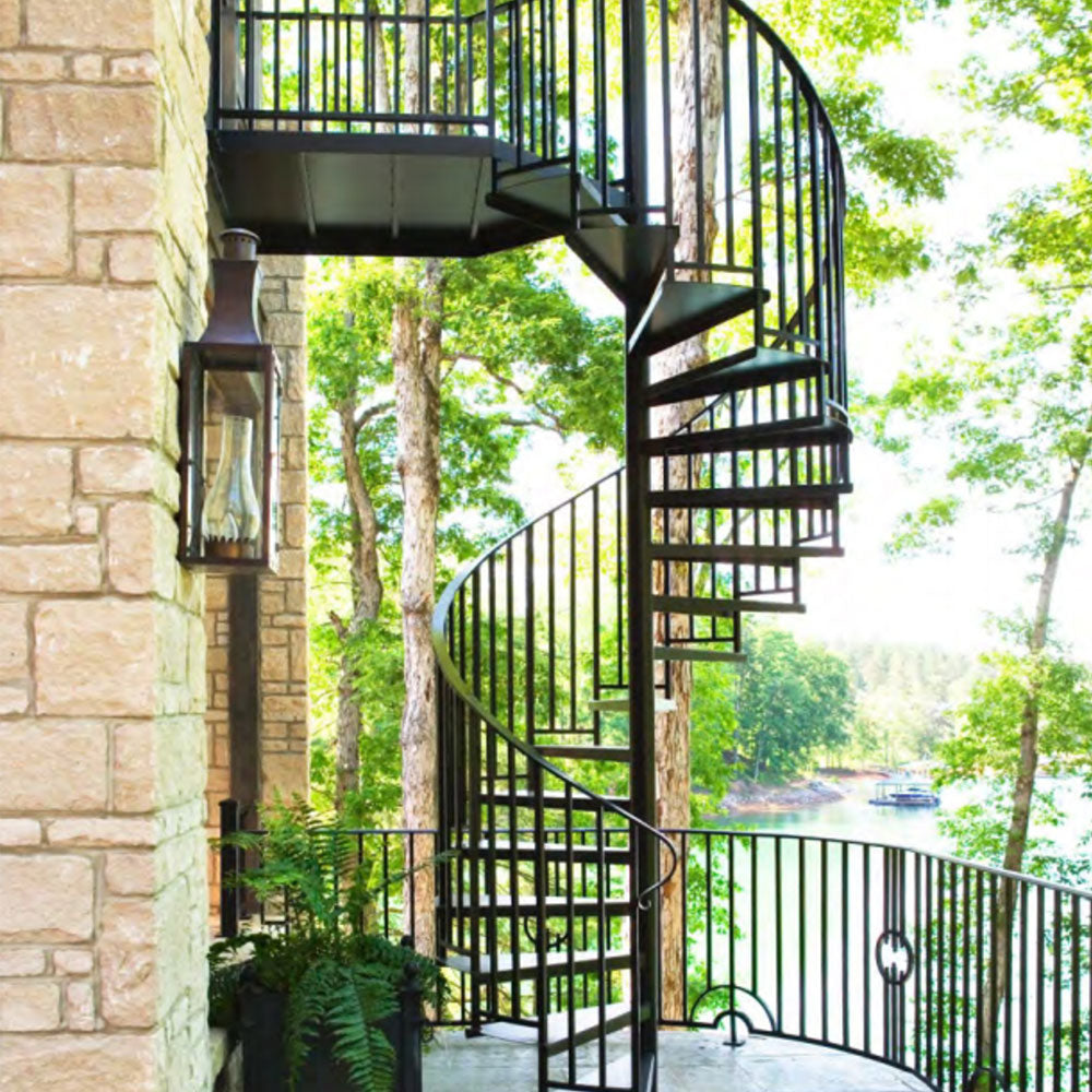 Outdoor Escape Stairs & Wrought Iron