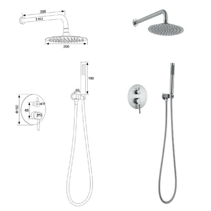 Bathroom-shower faucet US(Concealed)